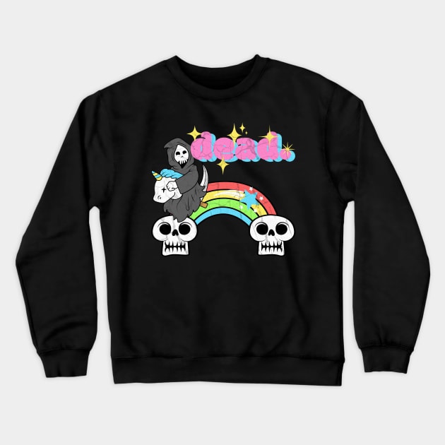 Grim Reaper Unicorn Crewneck Sweatshirt by The Sherwood Forester